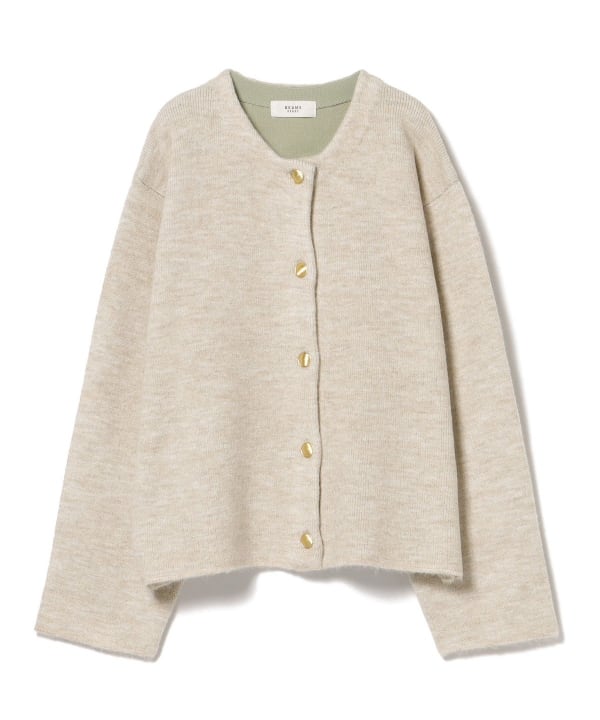 新着 BEAMS HEART（ビームス ハート）ダブルフェイス クルーニット トップス