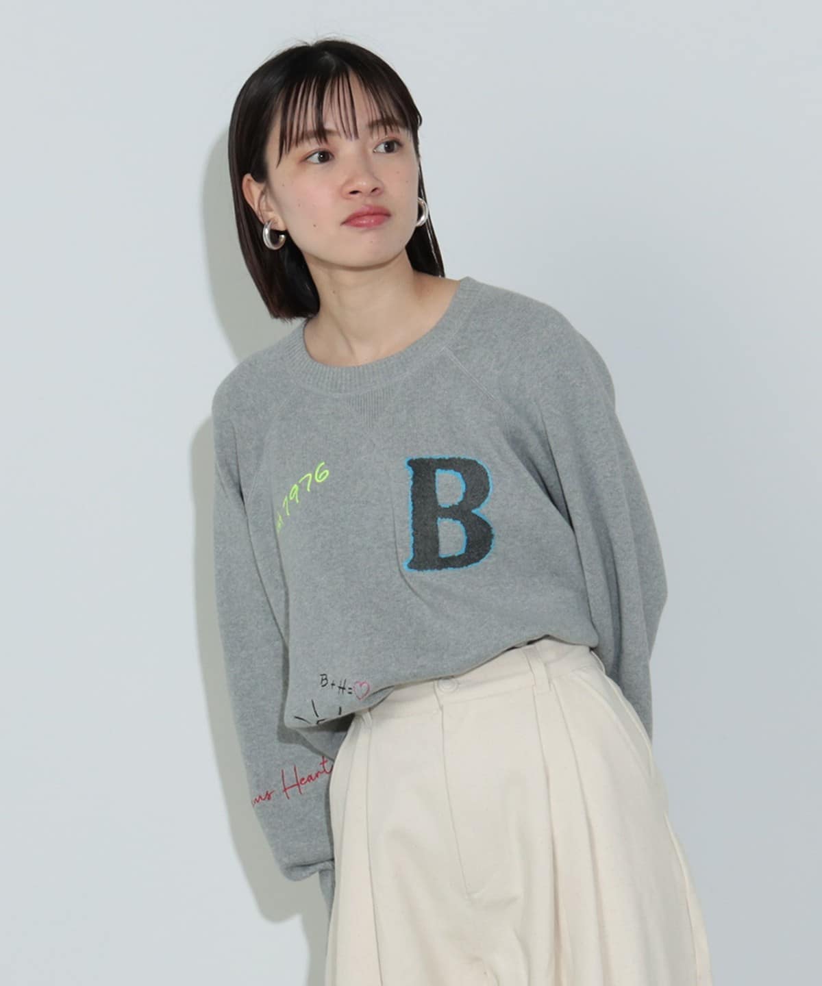 【人気Lサイズ】ヒューマンメイド　ビッグロゴ入りニット　ハート　グレー HUMAN MADE HEART KNIT SWEATER – HUMAN MADE Inc.