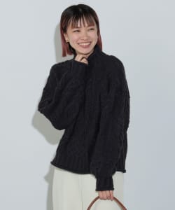 Patchwork high neck knit