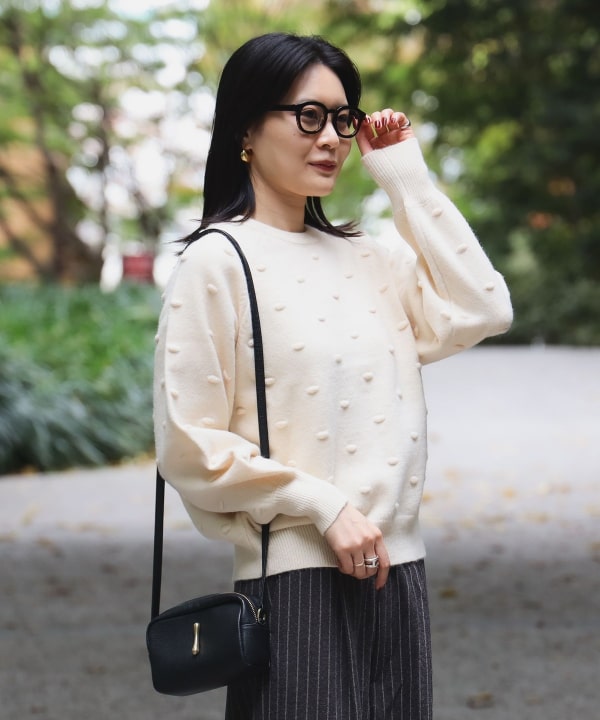 Dime Wave Knit Crewneck / Khaki (ダイム ニット/セーター