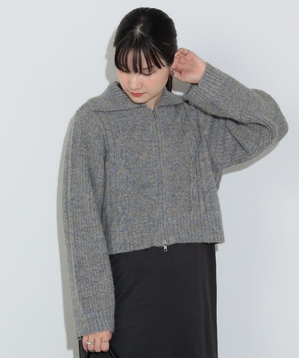 BEAMS mini（ビームス ミニ）スクエアカラー ニットソー（90