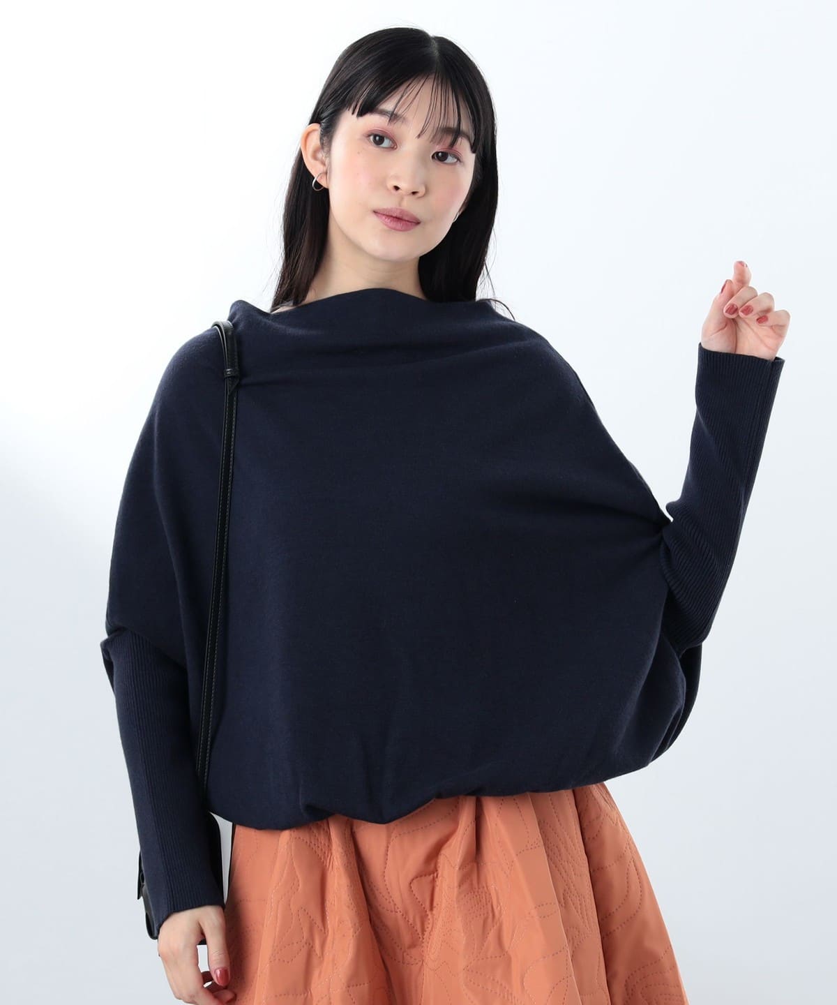 ドレープ ニットプルオーバー(手洗い可能) トップス WOMEN CHARCOAL ONE SIZE ドレープ ニットプルオーバー(手洗い可能) トップス WOMEN CHARCOAL ONE SIZE