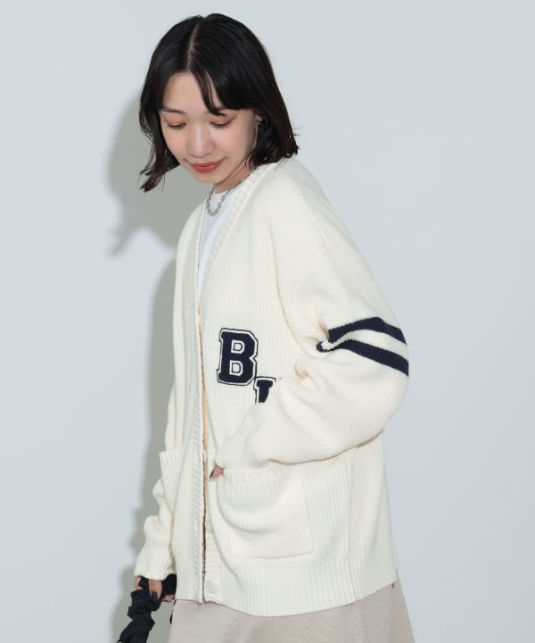 BEAMS BOY 日本製 レタードカーディガン ニット R-6646 13050140138_C_2.jpg