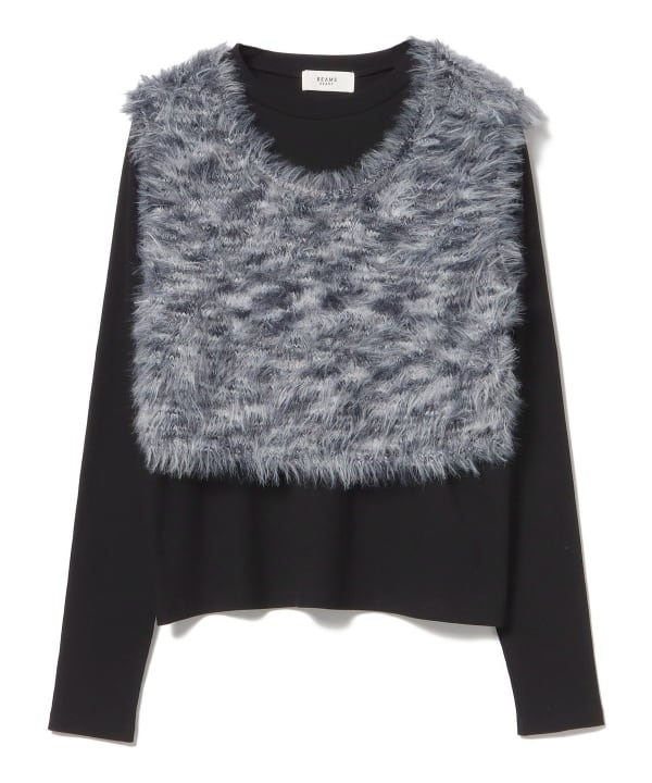 BEAMS HEART（ビームス ハート）ミックスシャギーベスト × カットソー（セットアイテム）（トップス ベスト）通販｜BEAMS