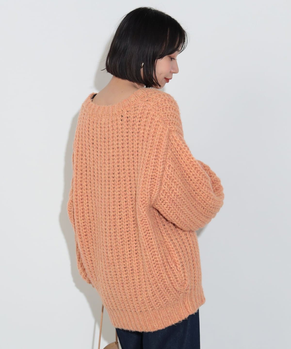 ミックス ローゲージニット カーディガン(手洗い可能) トップス WOMEN ORANGE ONE SIZE ミックス ローゲージニット カーディガン(手洗い可能) トップス WOMEN ORANGE ONE SIZE