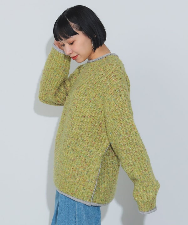 BEAMS HEART（ビームス ハート）メランジニット 3ボタン