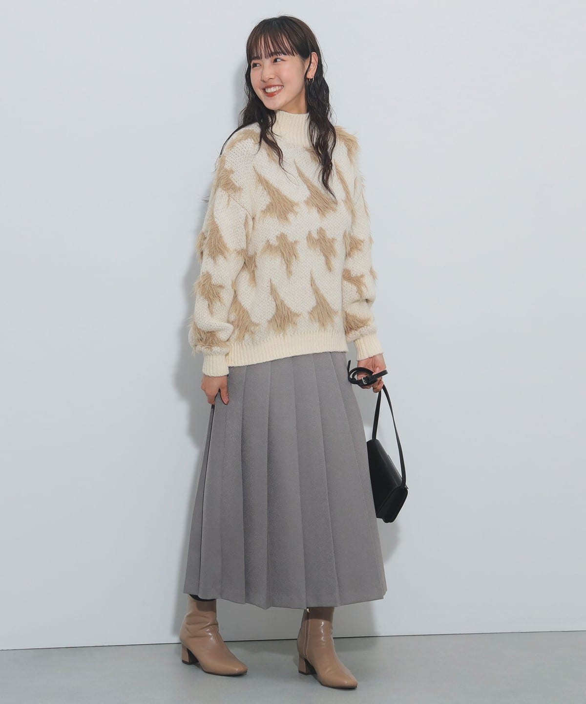 BEAMS HEART（ビームス ハート）【タイムセール】千鳥フェザー ニット