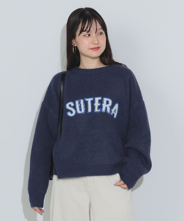 BEAMS HEART（ビームス ハート）SUTERA ロゴ ニット（手洗い可能