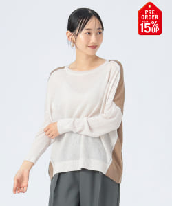 【+15%ポイントUP】配色 ドルマンニット