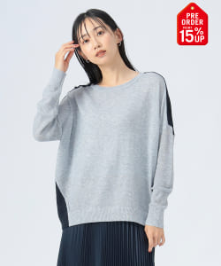 【+15%ポイントUP】配色 ドルマンニット