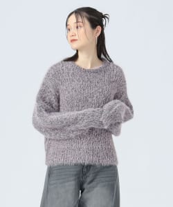 【+15%ポイントUP】配色 シャギー ニット