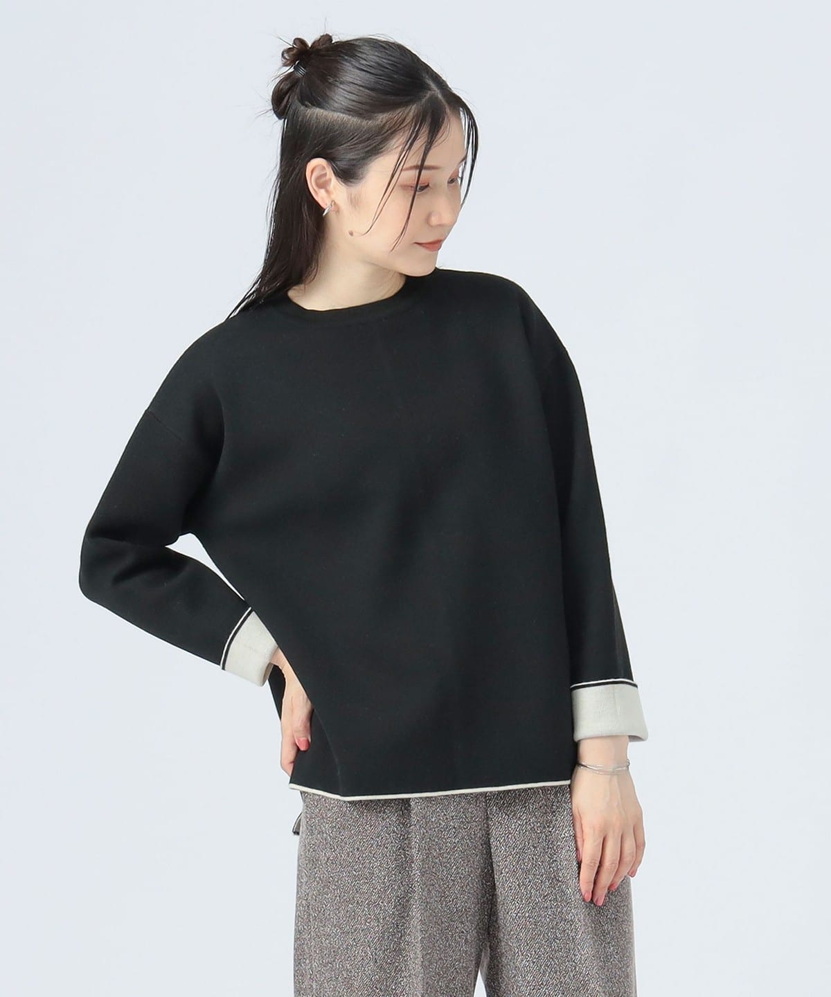 ★TV衣装★　BEAMS HEART　プルオーバー BEAMS HEART（ビームス ハート）ニット コンビ異素材 プルオーバー