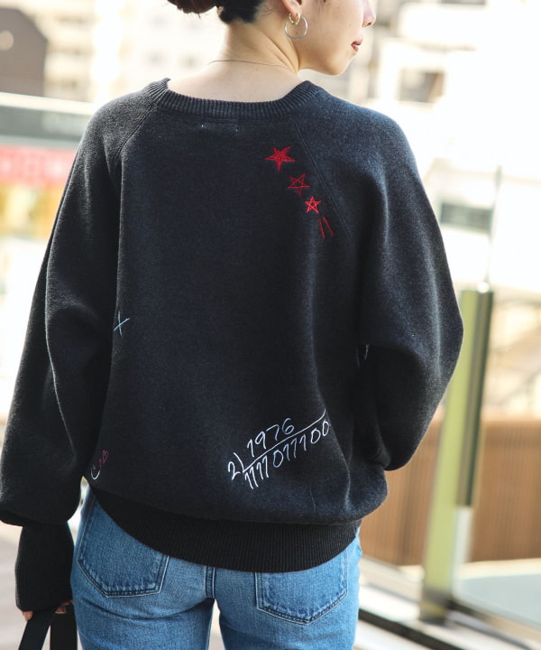 BEAMS HEART（ビームス ハート）スウェットライク ロゴ刺繍