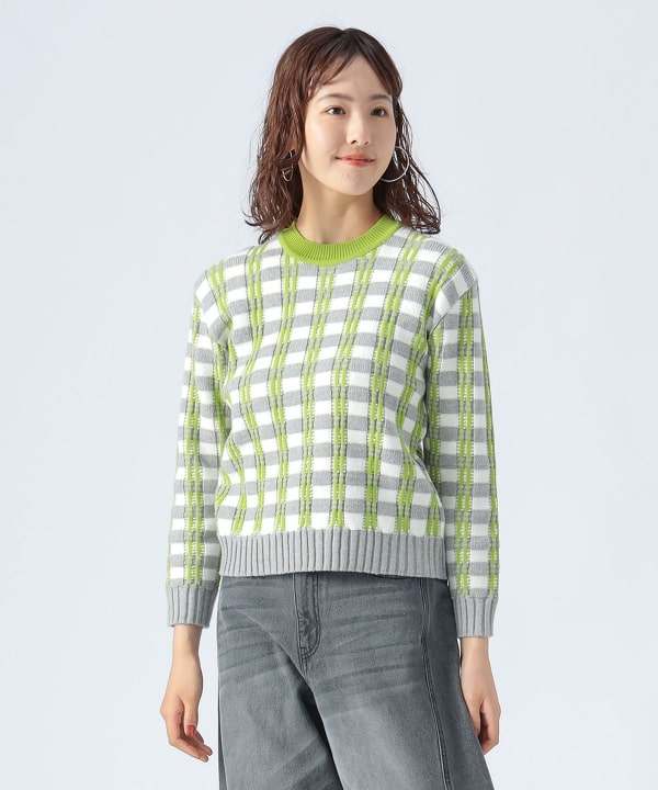 BEAMS HEART（ビームス ハート）フクレ チェック ジャガード