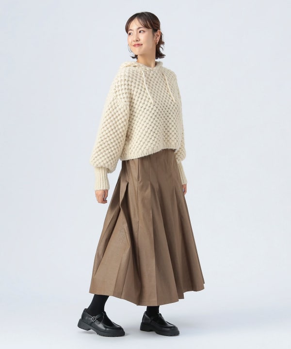 BEAMS HEART（ビームス ハート）ポコポコ編み パーカー ニット