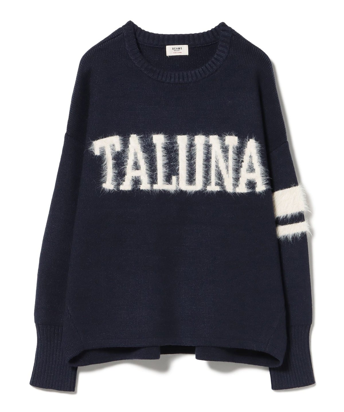シャギー ロゴ ニット トップス WOMEN NAVY ONE SIZE