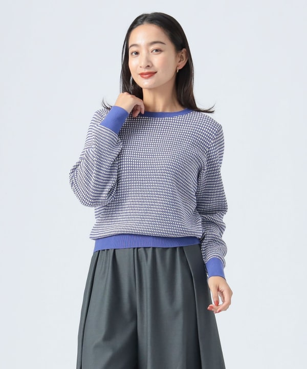 BEAMS HEART（ビームス ハート）変形 編柄 ニット（トップス