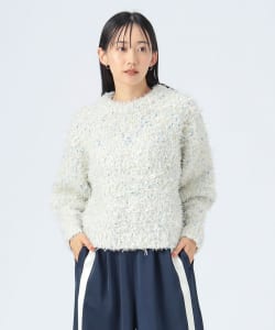 【+15%ポイントUP】リボン × ノットヤーンニット