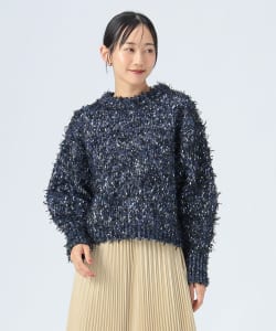 【+15%ポイントUP】リボン × ノットヤーンニット