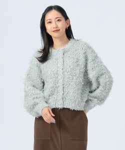 リボン × ノットヤーン カーディガン