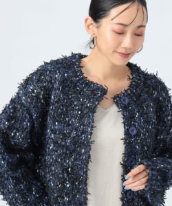 リボン × ノットヤーン カーディガン