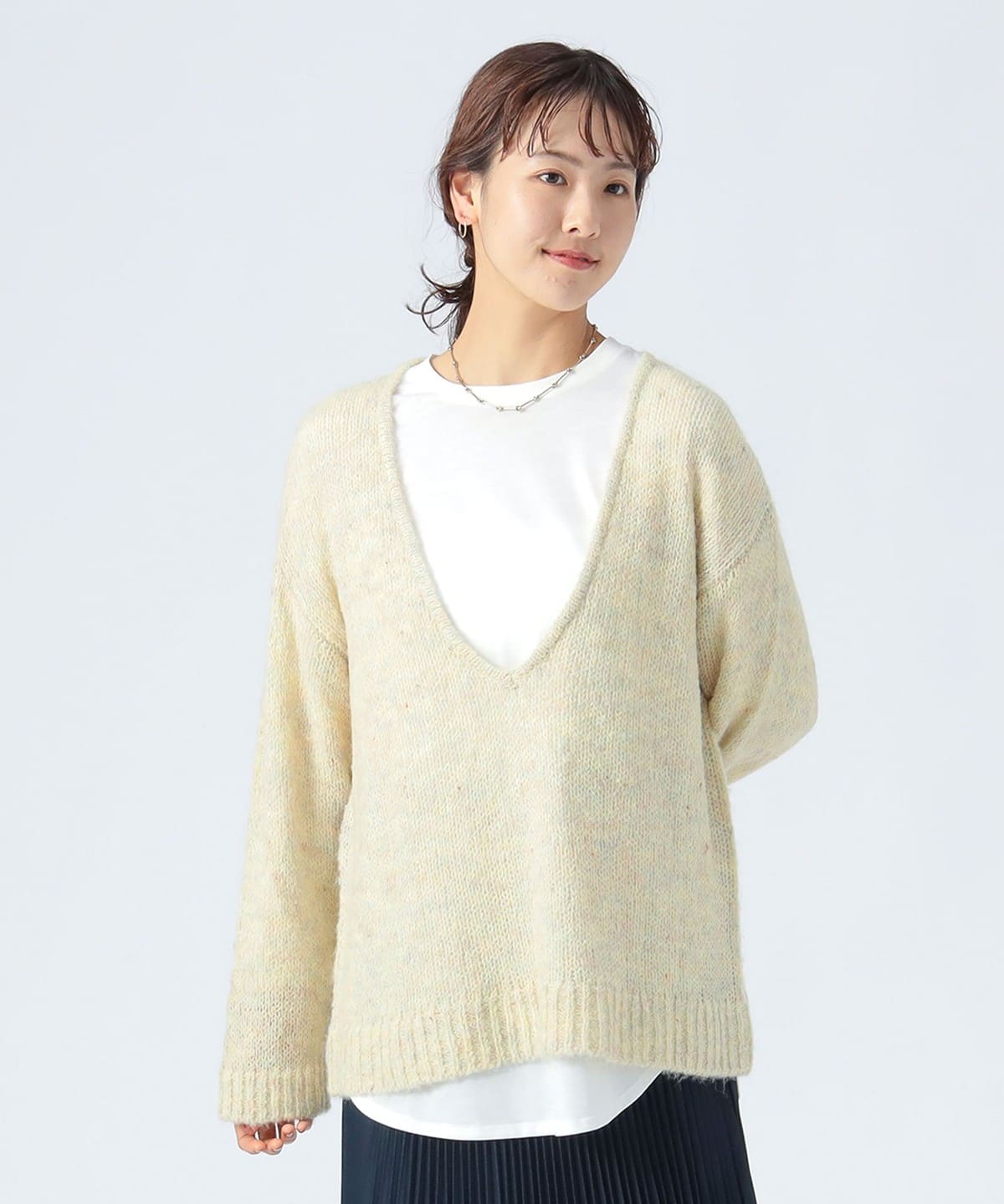 BEAMS HEART（ビームス ハート）【11/6値下げ】シアー Vネック ニット