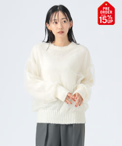 【+15%ポイントUP】重ね シアー チュールニット