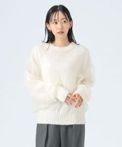 【+15%ポイントUP】重ね シアー チュールニット