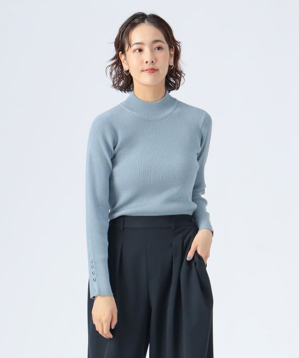 BEAMS HEART 【美品】【2点セット】コットン　リブ長袖Uネック　S BEAMS HEART 【美品】【2点セット】コットン リブ長袖Uネック S