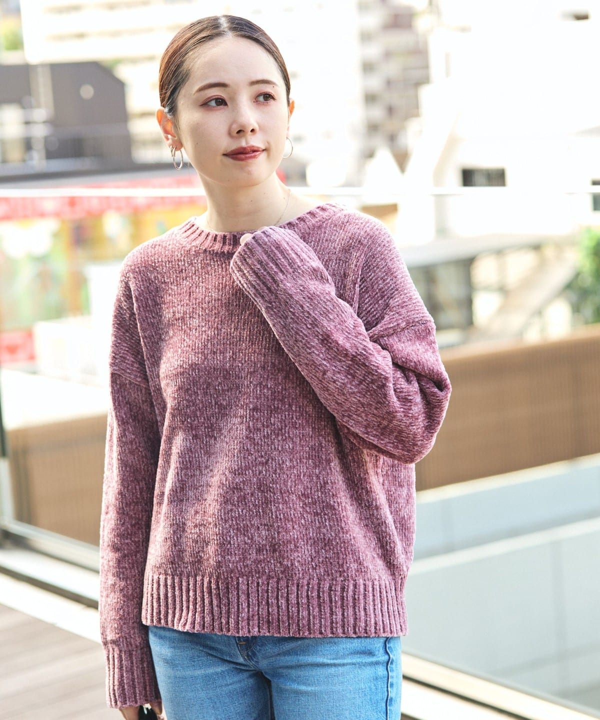 モール ニット トップス WOMEN SMOKY PINK ONE SIZE モール ニット トップス WOMEN SMOKY PINK ONE SIZE