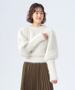 ラメ パフ ロングスリーブ プルオーバー