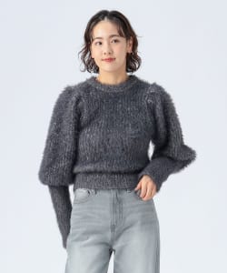 ラメ パフ ロングスリーブ プルオーバー