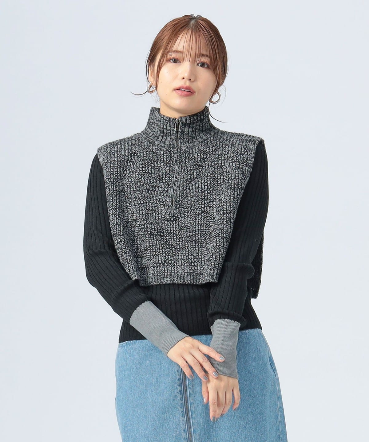 ビームス ハーフジップ ボアセーター BEAMS HEART（ビームス ハート