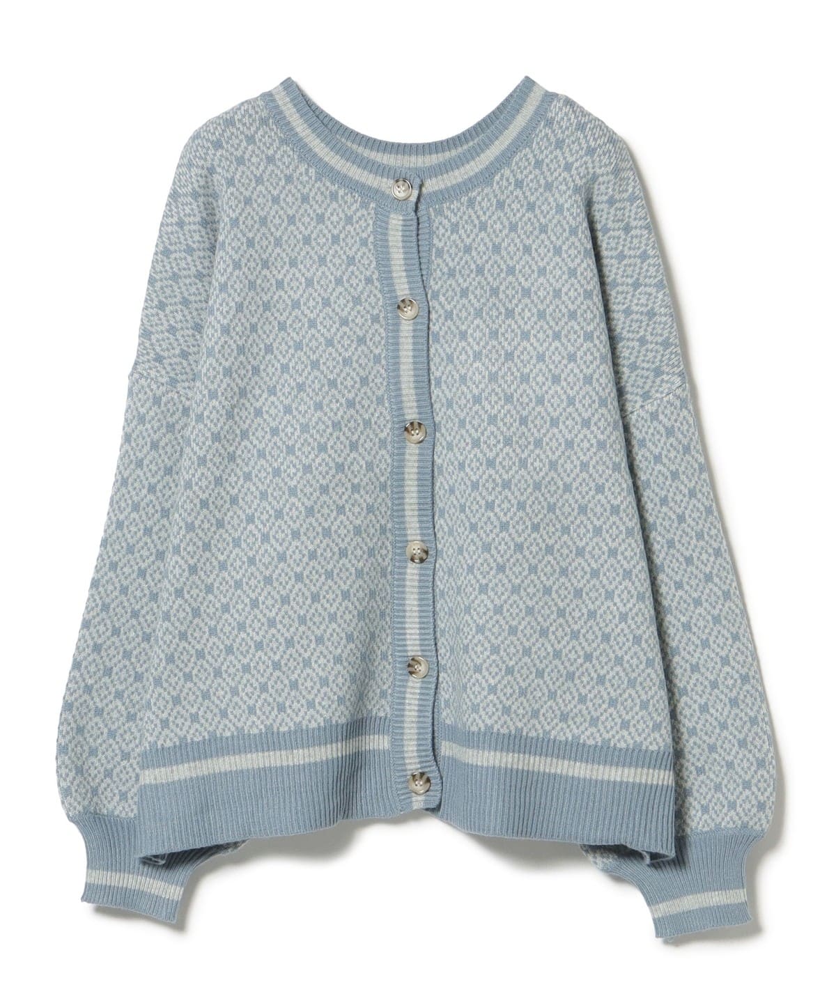 チロリアン ニット カーディガン トップス WOMEN SAX ONE SIZE