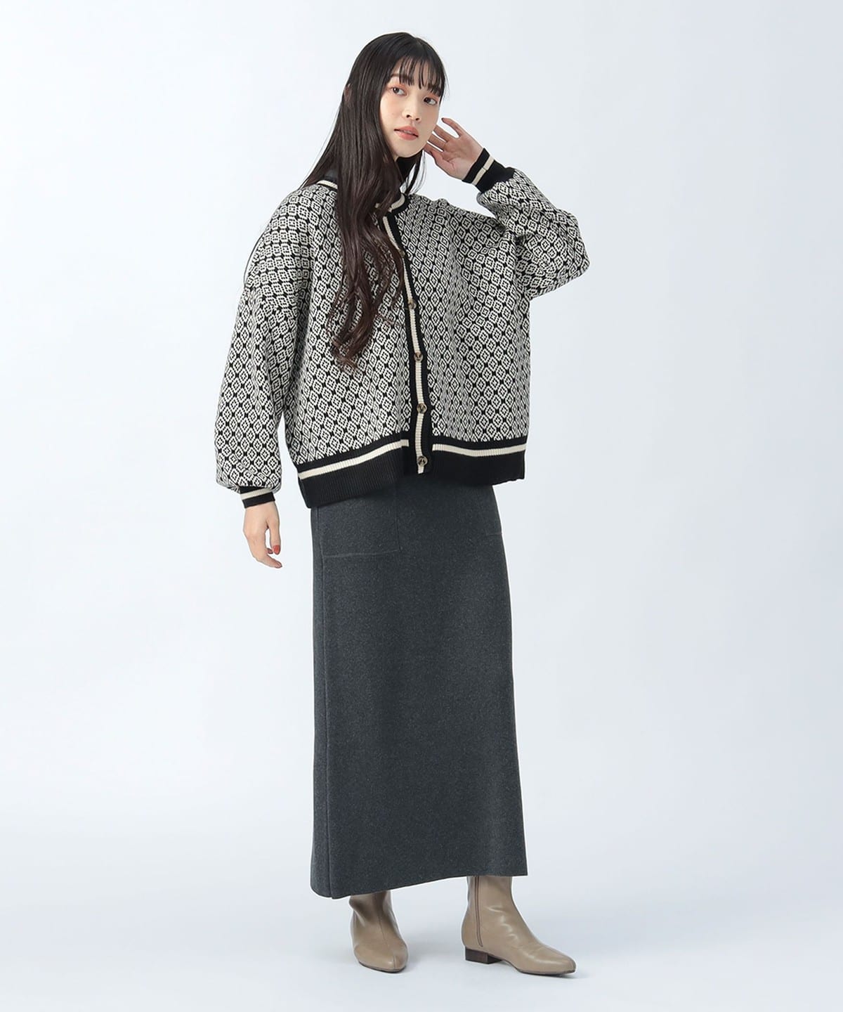 BEAMS HEART（ビームス ハート）チロリアン ニット カーディガン