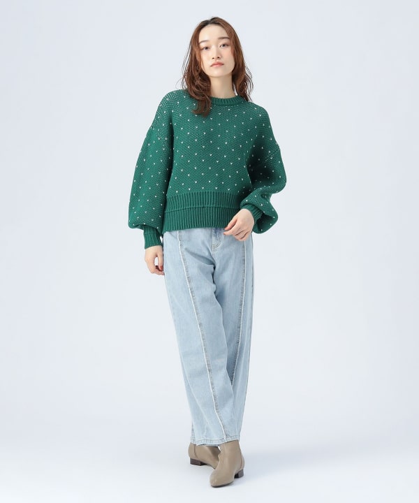 POMMEd'amour/ニット BEAMS HEART（ビームス ハート）ハート ジャカード ニット プル