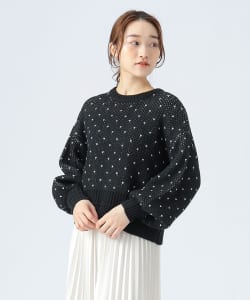 ハート ジャカード ニット プルオーバー