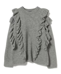 オーバー フリル ニット プルオーバー