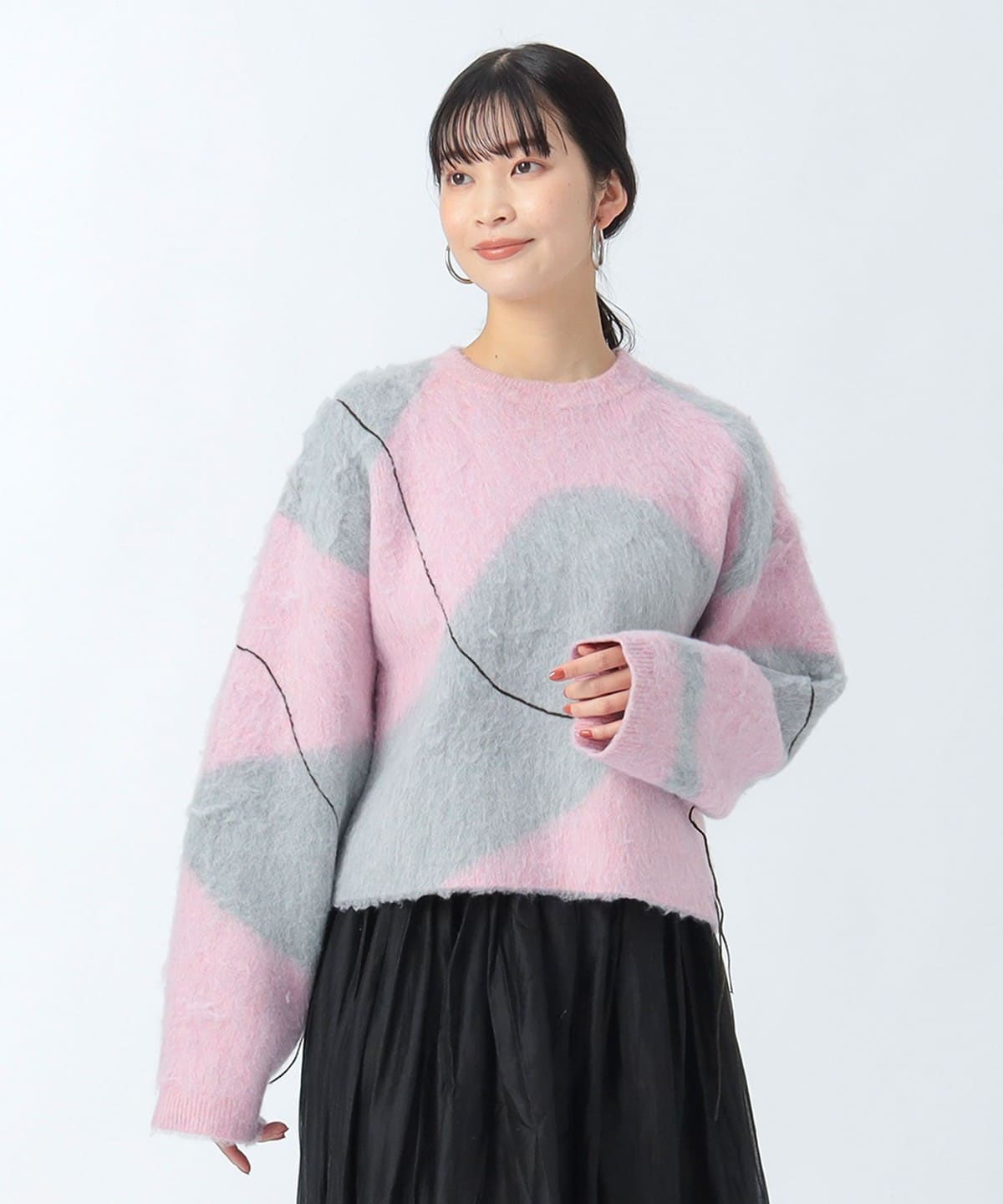ニュアンス シャギー ニット トップス WOMEN PINK ONE SIZE ニュアンス シャギー ニット トップス WOMEN PINK ONE SIZE