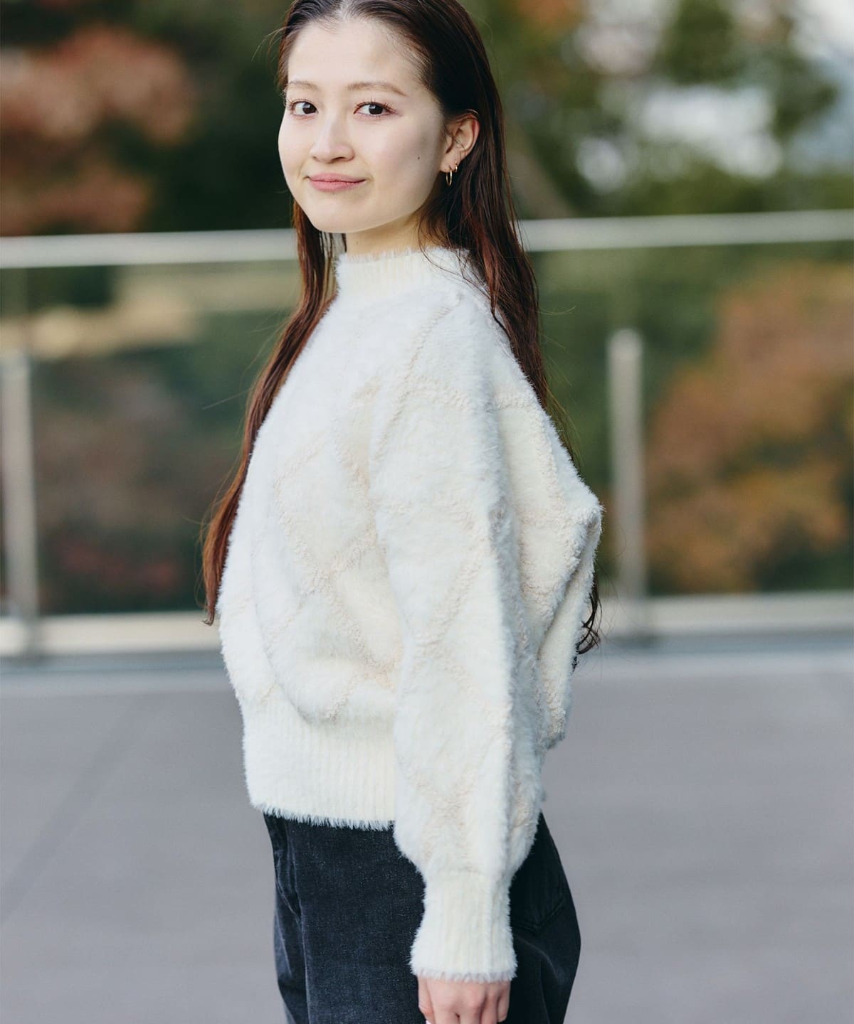 BEAMS HEART（ビームス ハート）ブークレ シャギー ニット プル