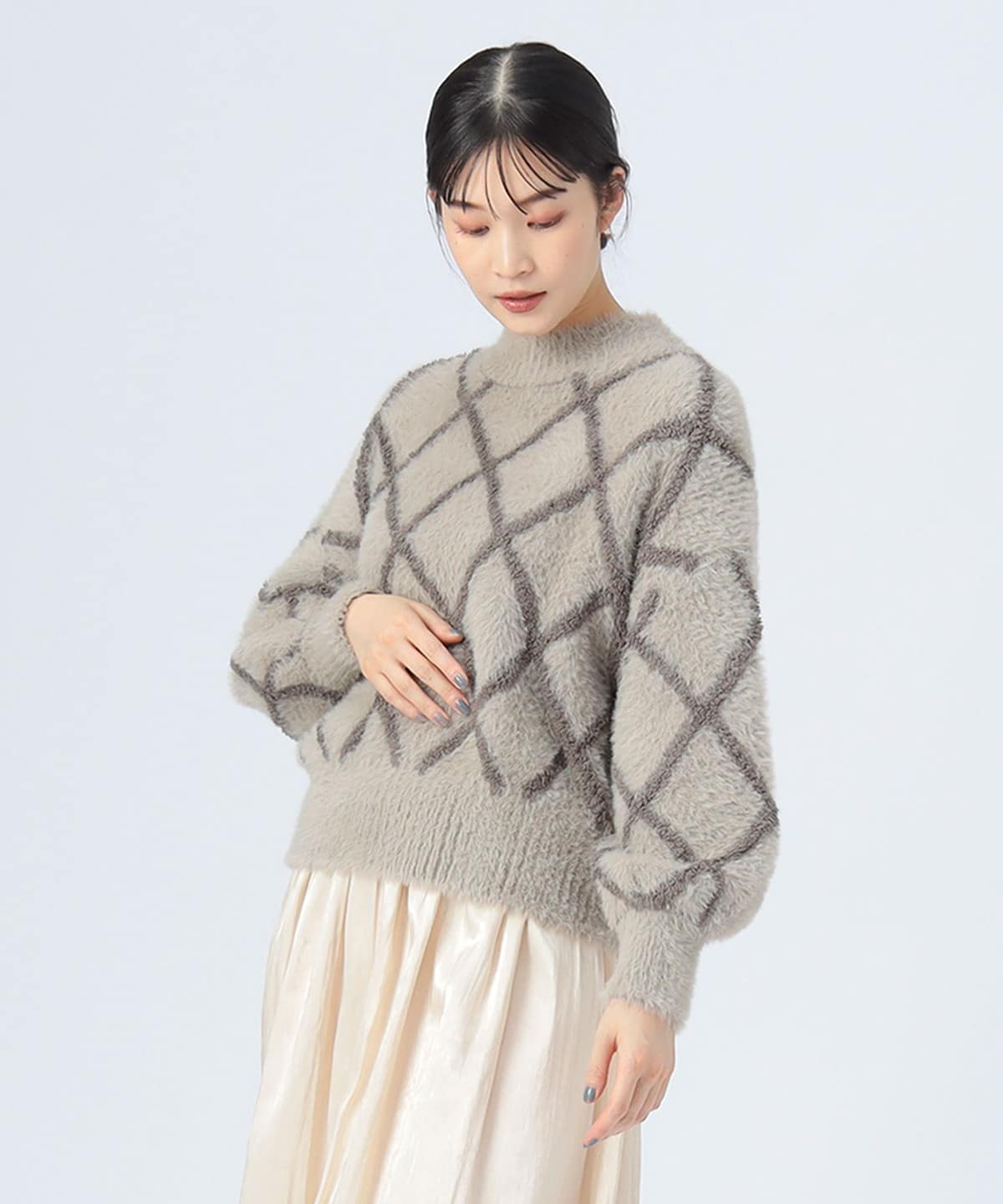 BEAMS HEART（ビームス ハート）ブークレ シャギー ニット プル