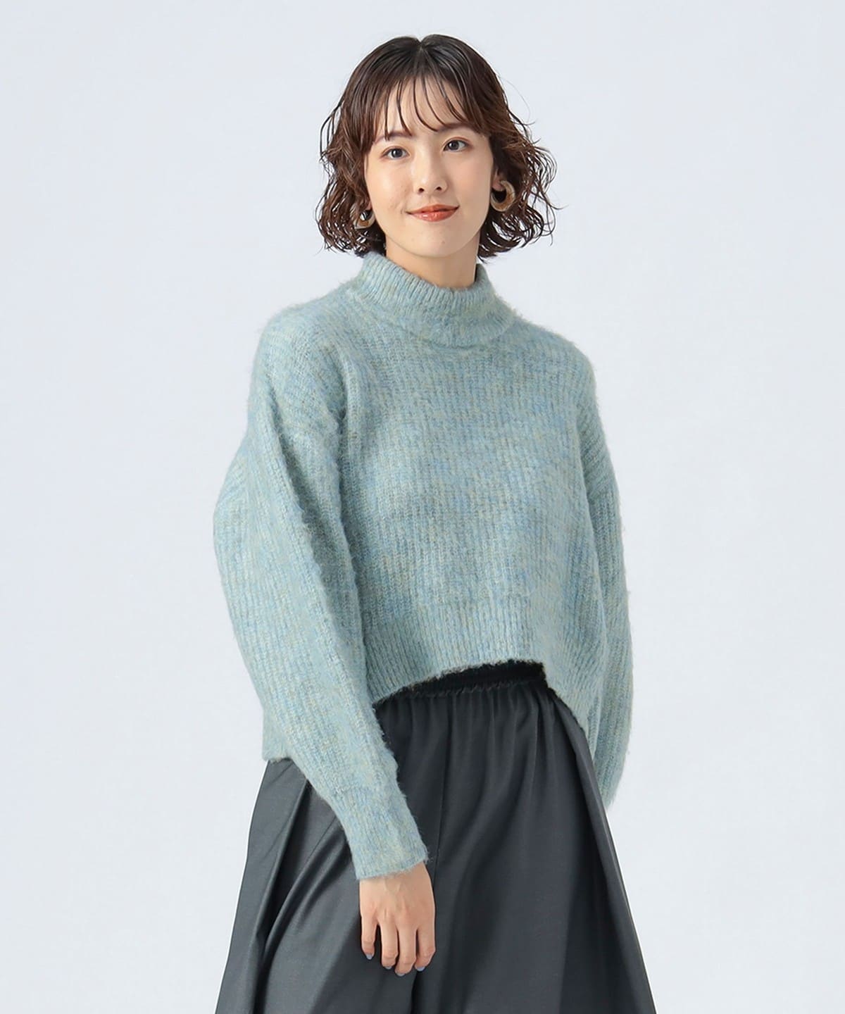 ミックス シャギー プルオーバー トップス WOMEN SAX ONE SIZE