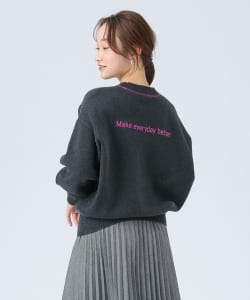 B-HEART ロゴ クルーネック ニット