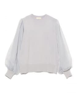 袖 オーガンジー プルオーバー