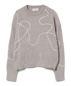 モールヤーン 刺繍 プルオーバー