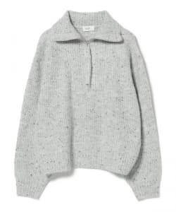 ハーフジップ ニット プルオーバー