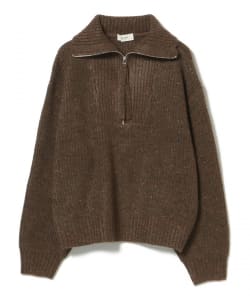 ハーフジップ ニット プルオーバー