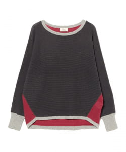 ドルマン 配色 プルオーバー