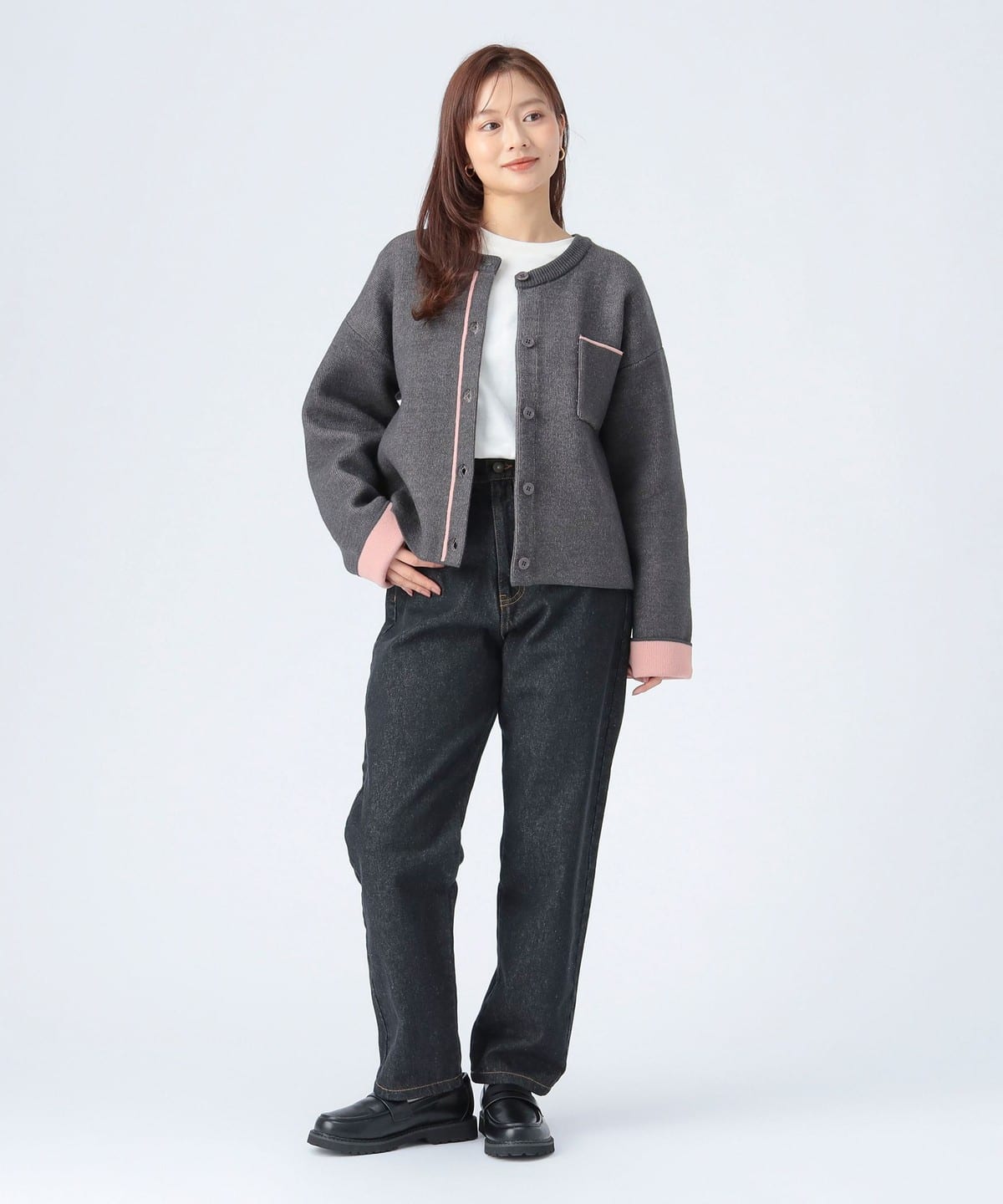 ビームス BEAMS ドンキーカラーニットカーディガン 11-15-0892-887