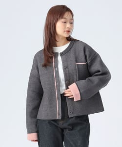 バイカラー ニット カーディガン